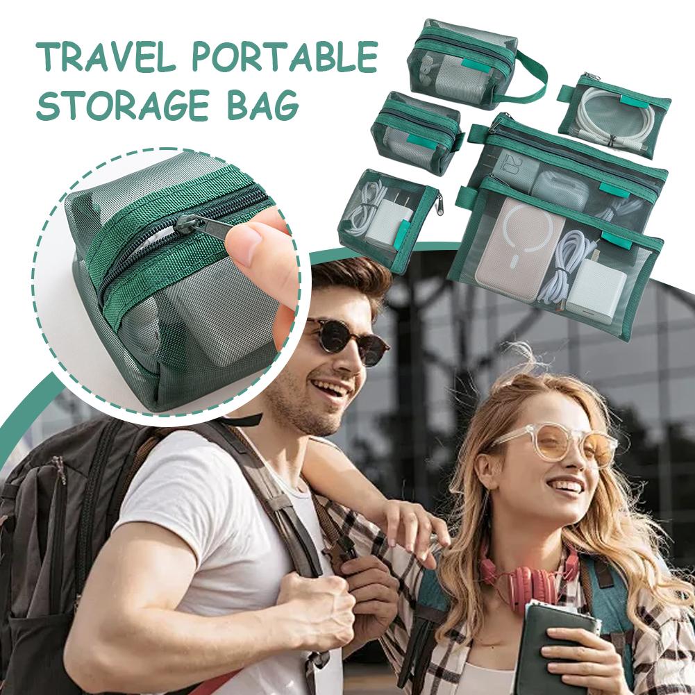 Travel Cable Organizer - Conjunto de 6 Bolsas Organizadoras de