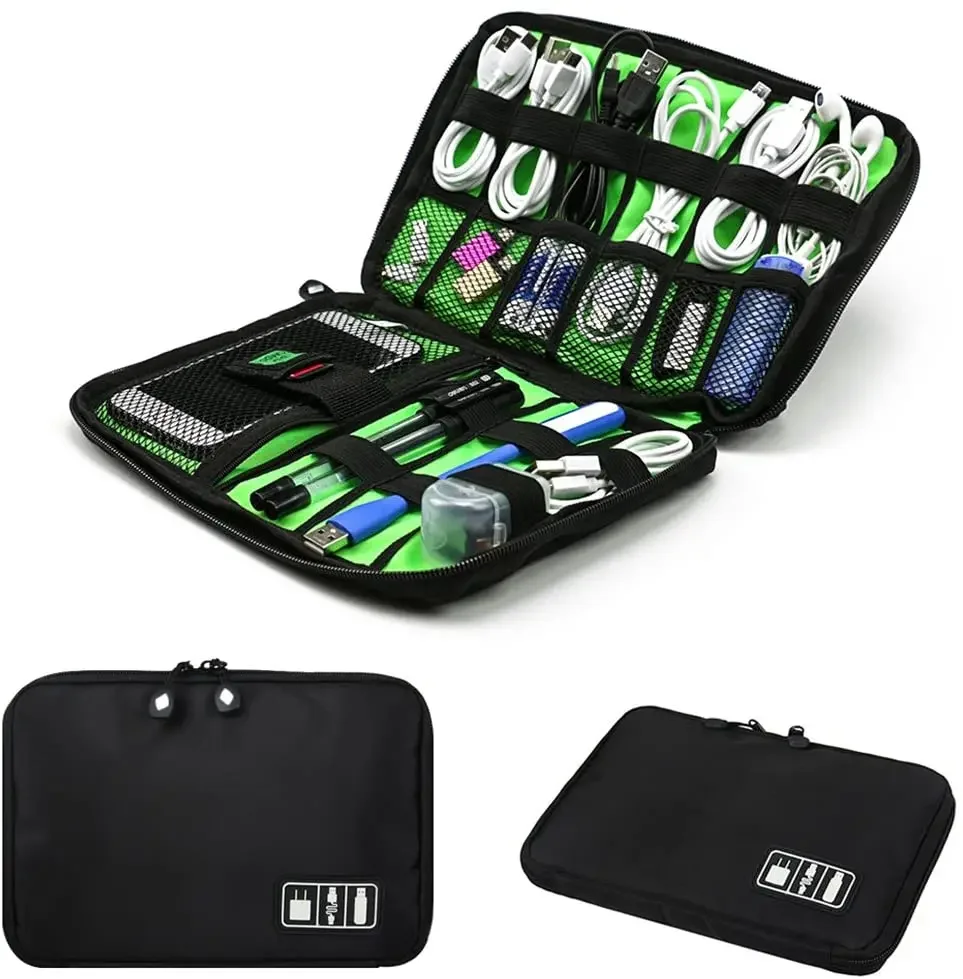 Travel Cable Organizer - Kit de Organização de Cabos, Bolsas