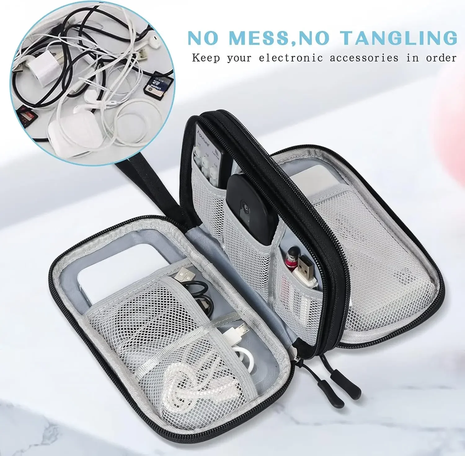 Bolsa de Viagem para Cabos, Es - Travel Cable Organizer avaliação e preço