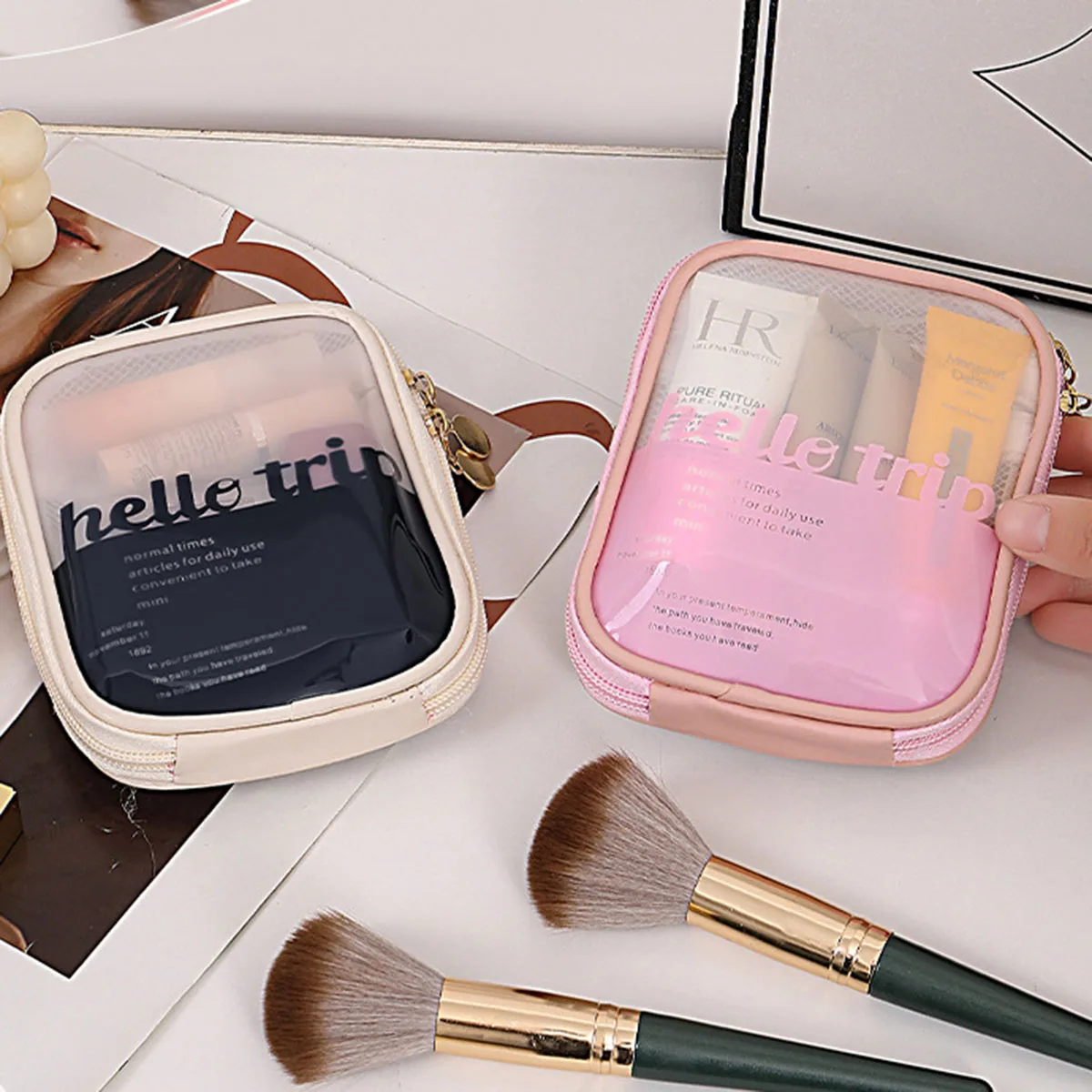 Bolsa de Maquiagem Transparent - Travel Cable Organizer avaliação e preço