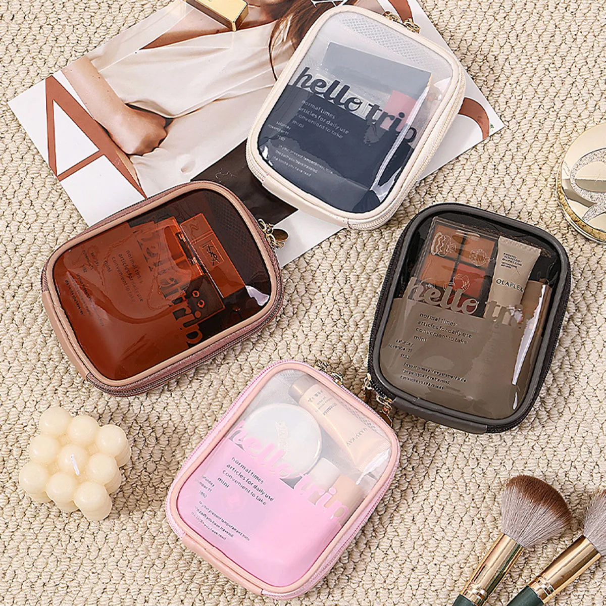 Bolsa de Maquiagem Transparent - Travel Cable Organizer avaliação e preço