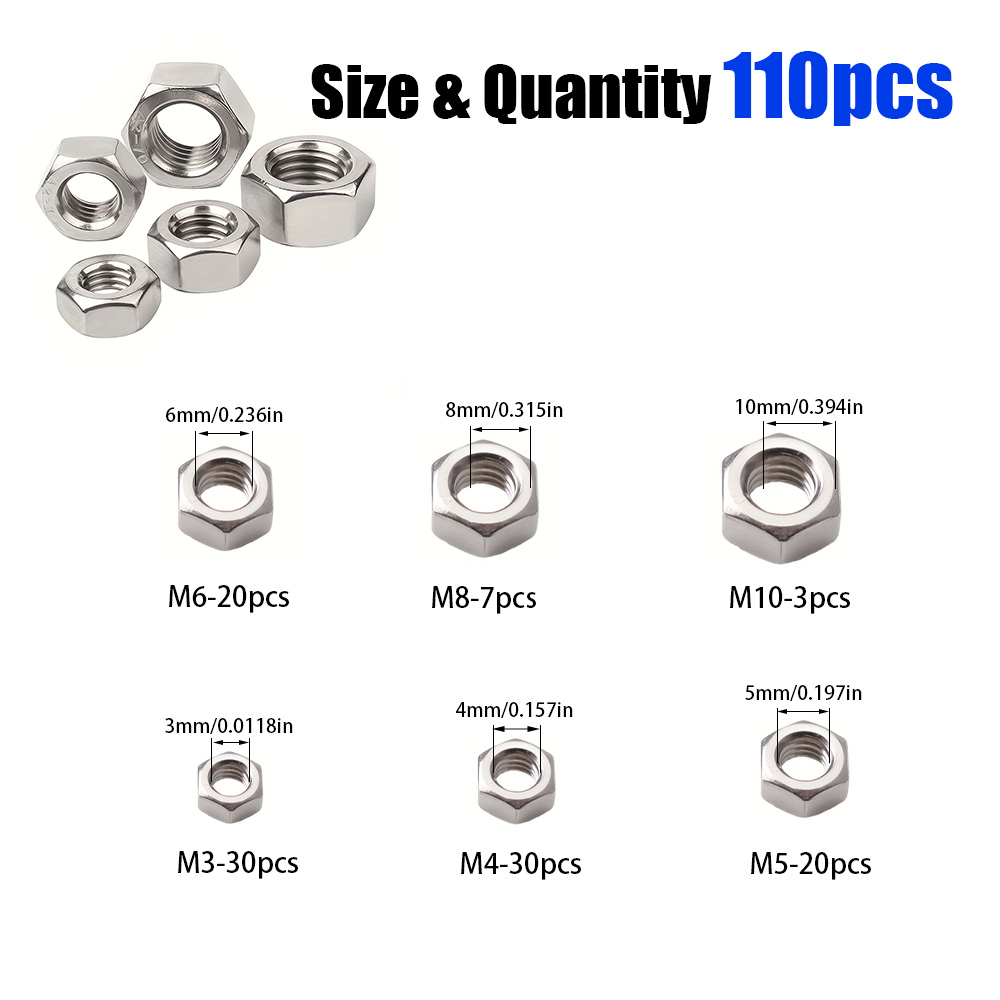 Conjunto de 110 Peças de Porca - Tech House Accessories avaliação e preço